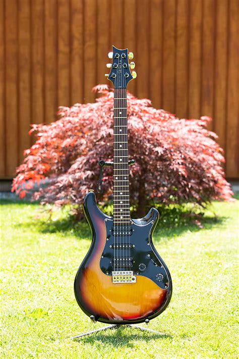 Prs Eg Ii 1992 Tri Color Sunburst With Case Flame Neck Reverb