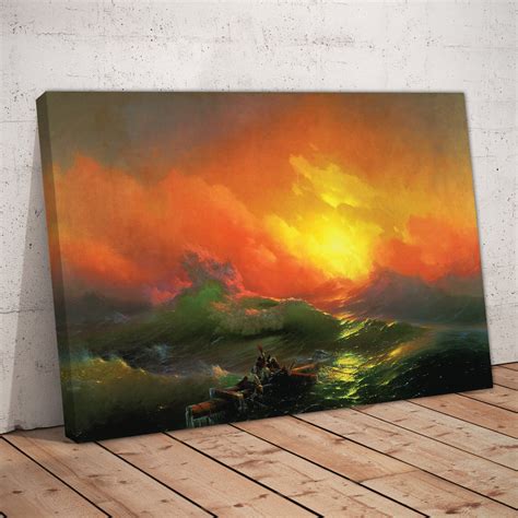 Ivan Aivazovsky The Ninth Wave Painting Artwork Large Etsy