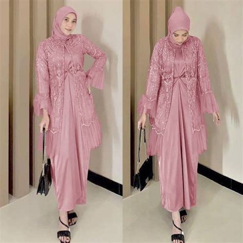 Jual Maxi Berta Blazer In Dress Outer Blazer Brukat Tile Kombi