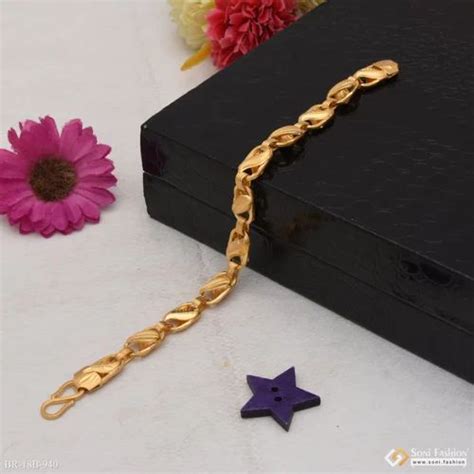 1 Gram Gold Forming Leaf Kohli Lovely Design High Quality Bracelet