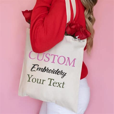 Embroidery Tote Bag Etsy