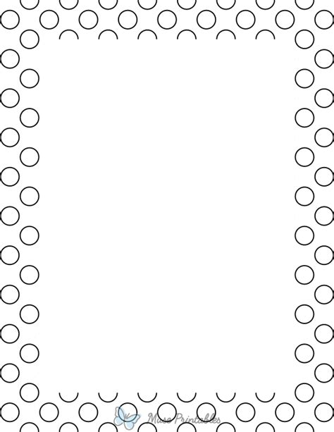 Black And White Polka Dot Border Clip Art Page Border Off