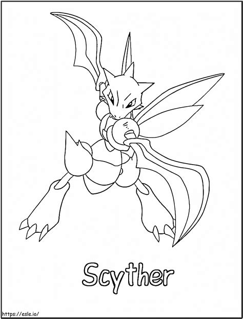 Scyther In Pokemon coloring page