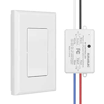 Suraielec Interruptor De Luz Remoto Inal Mbrico Sin Cableado Sin Wifi