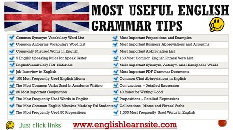 Most Useful English Grammar Tips English Learn Site