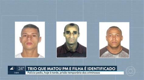 Vídeo Polícia pede a prisão preventiva de trio que matou PM e a filha