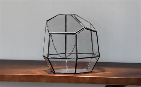 Ncyp Cm Height Close Geometric Terrarium With Door Black Irregular