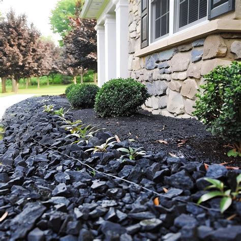 20 Edgy Black Rock Landscaping Ideas For A Seriously Cool Front Yard