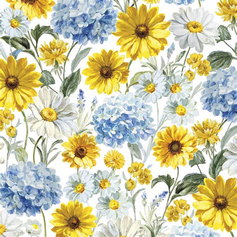 Bees Blooms Blaue Und Gelbe Bl Ten Kaleidoskop Geeignet