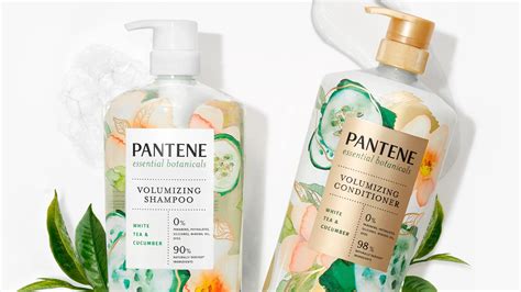 Pantene Essential Botanicals White Tea Cucumber Volumizing Shampoo