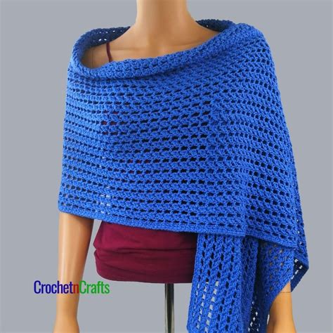 Rectangular Shawl Crochet Pattern Crochet Pattern Bonanza