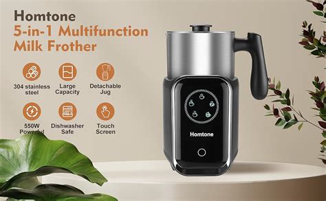 Homtone In Detachable Electric Milk Frother Ml Induction Milk