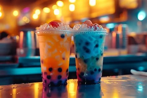 Premium Photo Cosmic Galaxy Boba Tea