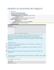 Examen Semana Gesti N En Procesos De Negocio Docx Gesti N En