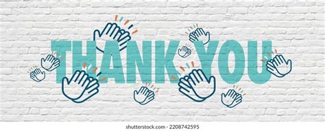 Thank You Hands Clapping Stock Illustration 2208742595 Shutterstock