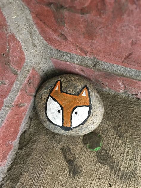 Painted Rock Fox Rock Painting Art Rock Crafts Painted Rocks