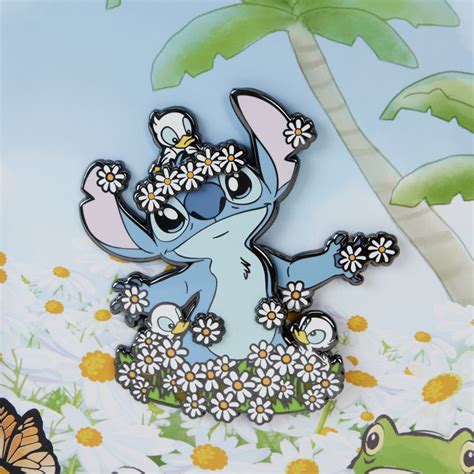 Disney Loungefly Collector Box Pin Lilo And Stitch Springtime Stitch