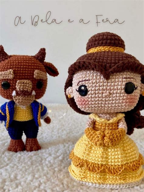 Bonecos A Bela E A Fera Em Amigurumi Pe As Elo