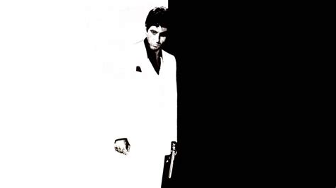 Download Scarface Black And White Portrait Wallpaper