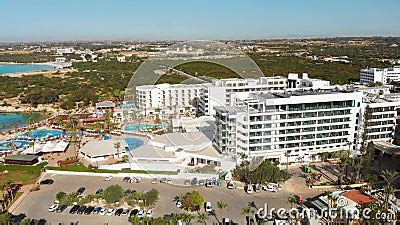 Ayia Napa Cyprus 15th April 2023 Luxury Hotel Buildings With Pools