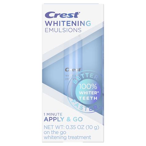 Crest Whitening Emulsions On-the-Go Leave-on Teeth Whitening Treatment ...