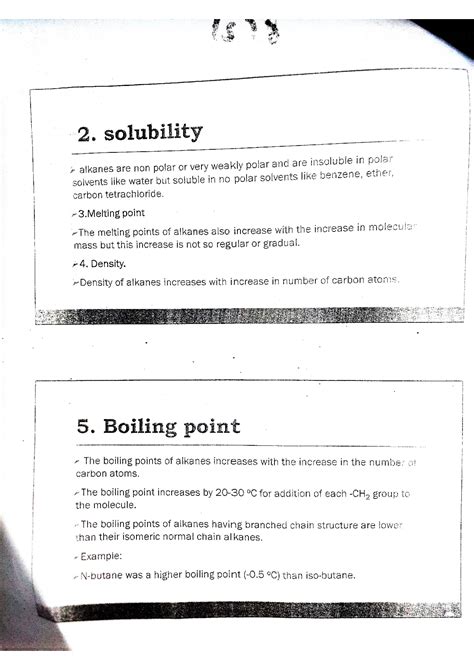 Solution Chem X Chapter Alkanes Notes Studypool