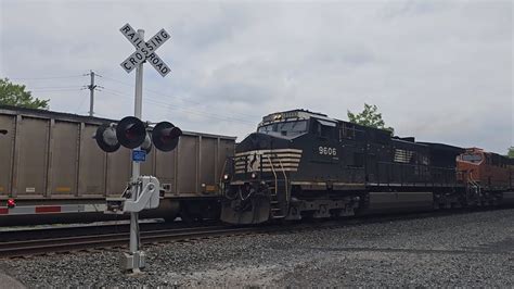 Westbound Ns Manifest Passes Westbound Coal Train At Bronson Rd In