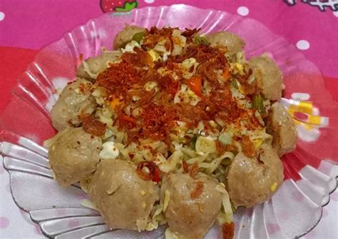 Resep Bakmie Goreng Saus Tiram Sayuran Bakso Telur Oleh Winda