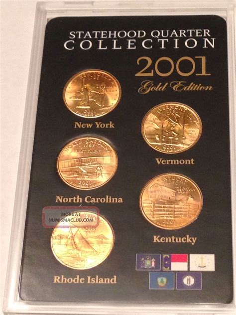 2001 State Quarters 24k Gold Plated Uncirculated