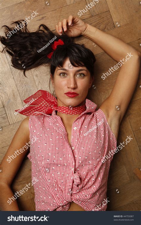 Sexy Brunette Pinup Girl Stock Photo Shutterstock
