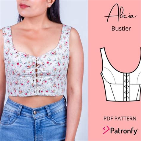 Alicia Bustier PDF Sewing Pattern Bustier Pattern Etsy