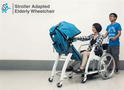 Stroller Adapted Elderly Wheelchair Offers Better Interaction Between