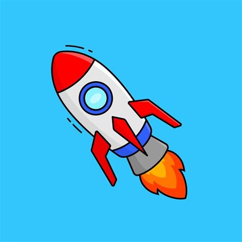 Premium Vector Vector Flying Rocket