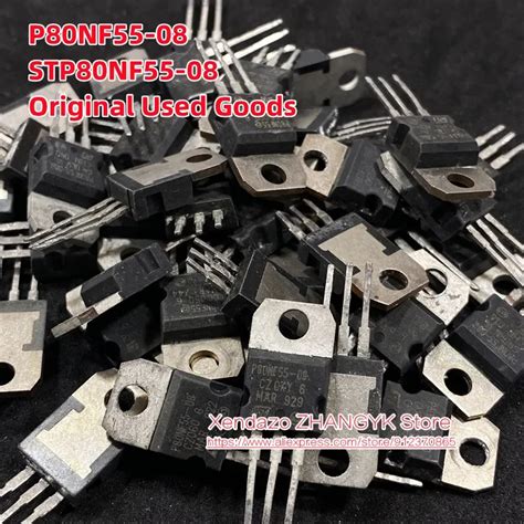 10pcs Lot Original P80NF55 08 STP80NF55 08 80NF55 MOSFET N CH 55V 80A