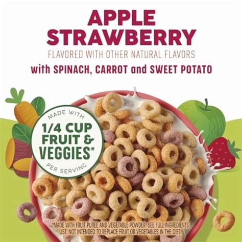 General Mills Cheerios Veggie Blends Strawberry Apple Breakfast Cereal