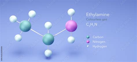 Ethylamine Molecular Structures Colourless Gas D Model Structural