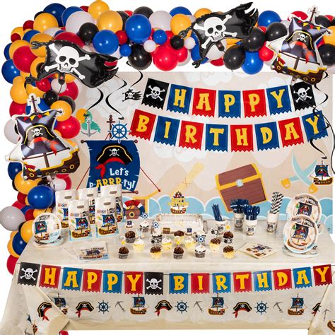 All In One 357 Pc Pirate Party Decorations Serves 24 Pirate Party