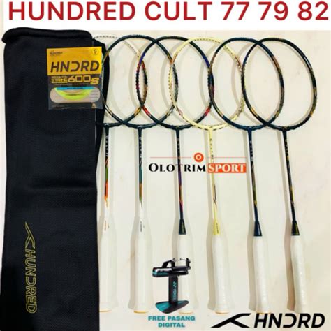 Jual Raket Badminton HUNDRED CULT 77 79 82 32lbs Original Shopee