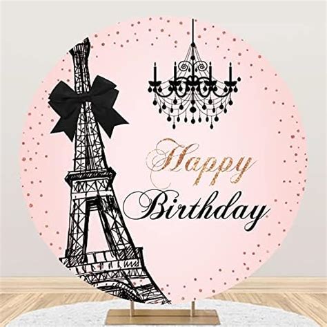 Amazon Yeele 6 5x6 5ft Paris Eiffel Tower Birthday Round Backdrop