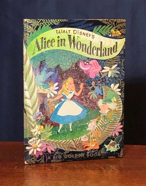 Walt Disneys Alice In Wonderland Book Big Golden Hardcover Vintage