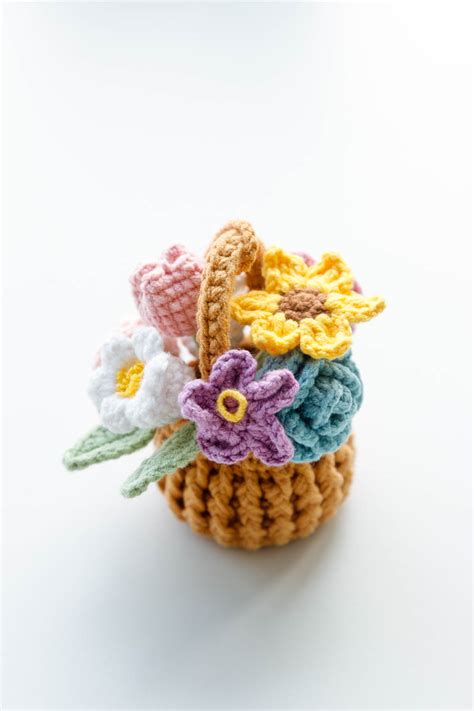 Crochet Flower Basket Car Hanging Pattern Hookok