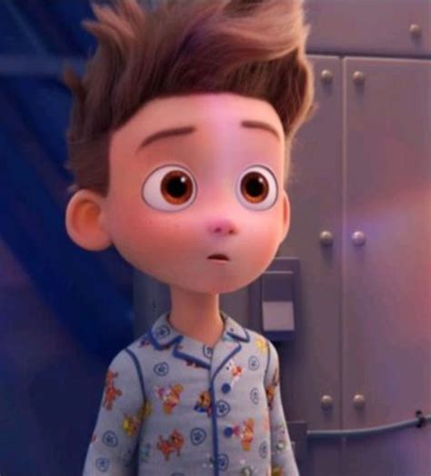 An Animated Character With Big Eyes And Short Hair