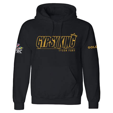 Black And Gold Tyson Fury Gypsy King Hoodie Tyson Fury Official Merchandise