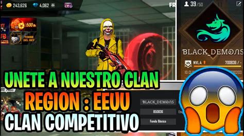 Buscas Clan Competitivo De Free Fire Unete A Mi Clan Competitivo