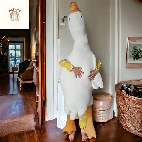 White Goose Plush Stuffed Toy Giant Goose Plush Cushion Toy Giant Sofa