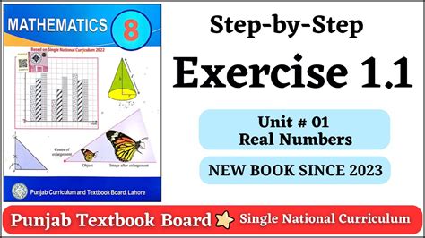 Exercise 1 1 Class 8 Punjab Textbook Board New Book Math Snc 2023 24 Youtube