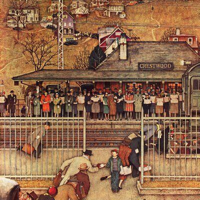 Vault W Artwork Commuters By Norman Rockwell Painting Print On