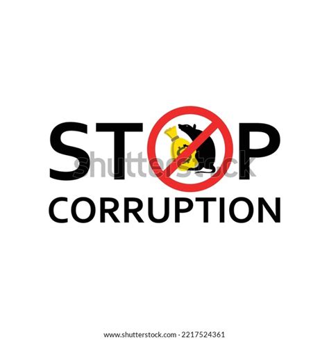 No Corruption Vector Icon Stop Corruption Stock Vector Royalty Free