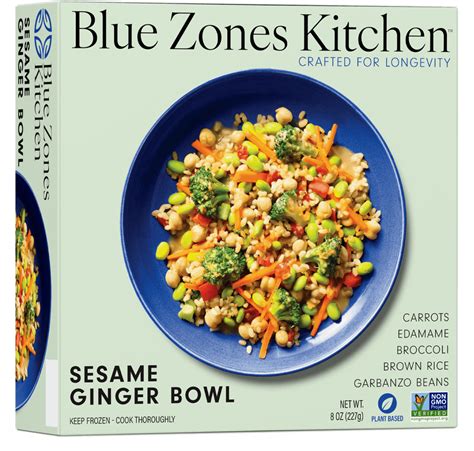 Blue Zones Kitchen Frozen Meal Sesame Ginger Bowl