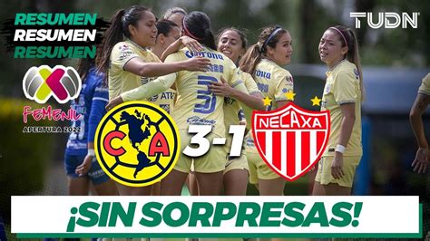 Resumen Y Goles América 3 1 Necaxa Liga Mx Femenil Ap2022 J6